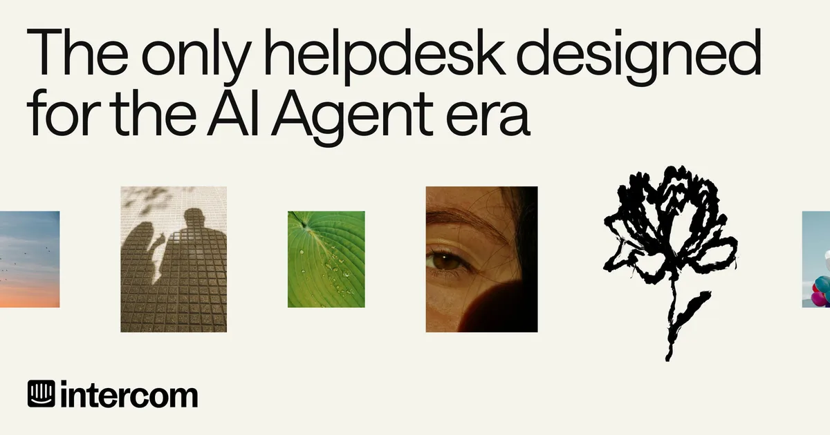 Intercom's own social preview image promoting its AI agent Fin