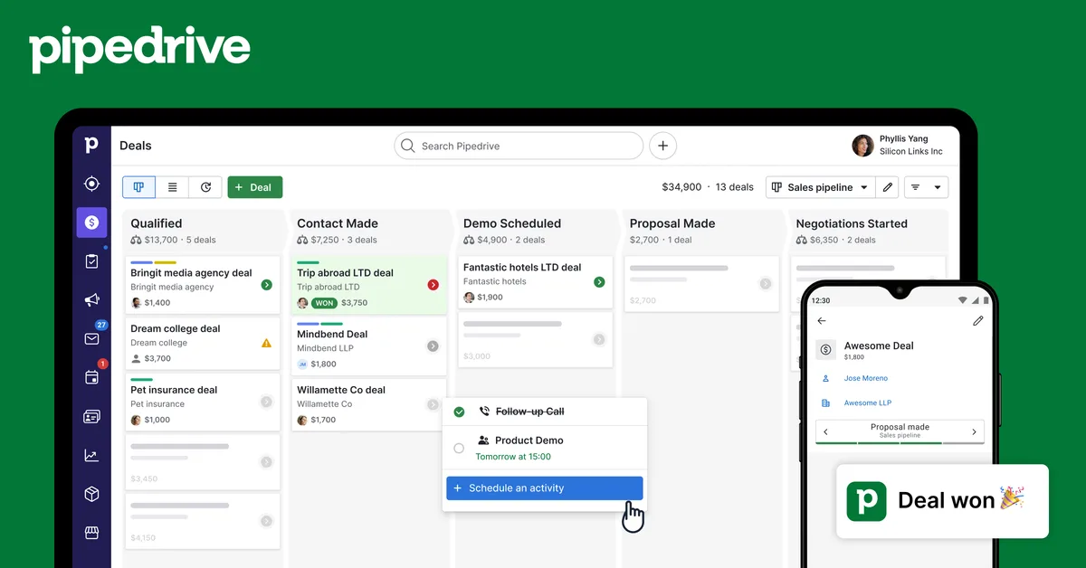 Pipedrive's own social preview image for its sales CRM