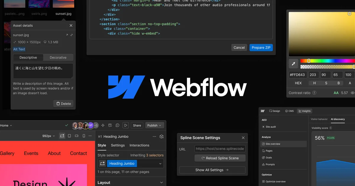 Webflow's own social preview image for its website builder